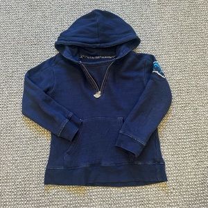 Boys Appaman Distressed Quarter Zip Sweatshirt